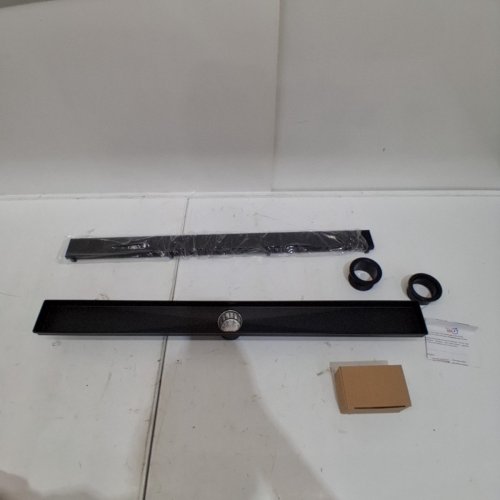 LINEAR SHOWER DRAIN WITH HAIR STRAINER - 30" - BLACK image 2