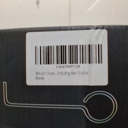 LINEAR SHOWER DRAIN WITH HAIR STRAINER - 30" - BLACK image 3