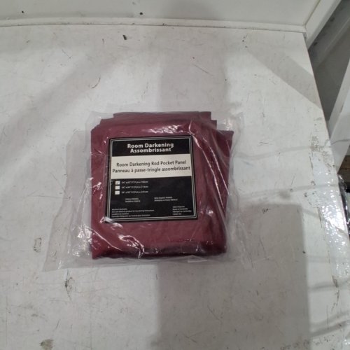 (2 PANEL) ROOM DARKENING ROD POCKET CURTAINS- 54" X 63" - BURGUNDY (STYLE: 10882) image 4