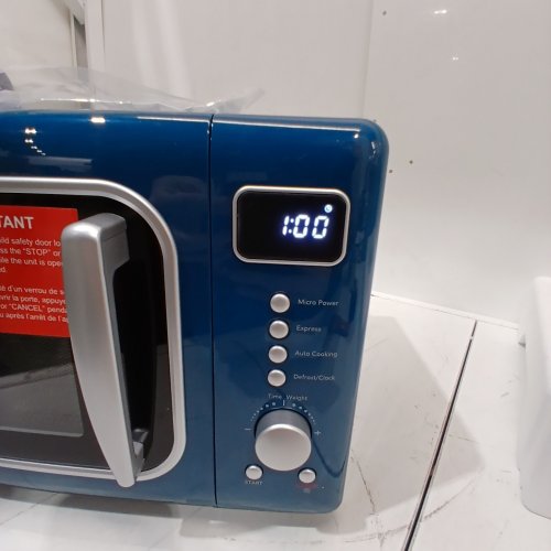 FRIGIDAIRE RETRO MICROWAVE OVEN - 0.7 CU. FT - 700W - AZURE BLUE (MODEL: EMW788-AZURESLV) image 2