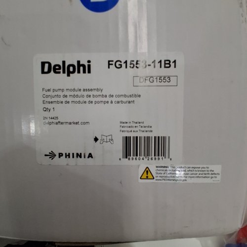 DELPHI FUEL PUMP MODULE ASSEMBLY - FOR HONDA PILOT 2012-2013 (MODEL: FG1553-11B1) image 2