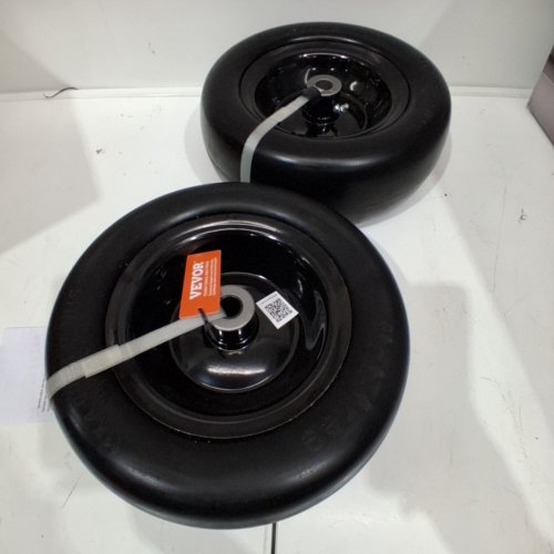 2PK TUBELESS LAWN MOWER TIRES WITH RIM - 11X4-5" - 350LBS CAP - BLACK (MODEL: ZH001) image 2