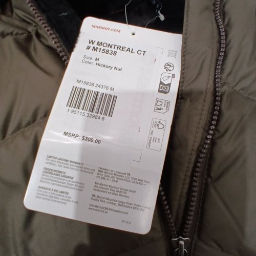 WOMEN'S MARMOT MONTREAL DOWN FULL-LENGTH PUFFER COAT - MEDIUM - GREEN (STYLE- 15838) image 2