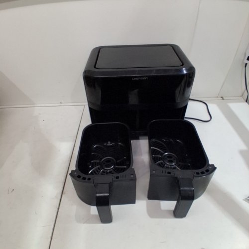 CHEFMAN TURBOFRY TOUCH SCREEN DUAL BASKET AIR FRYER - 9QT. TOTAL CAPACITY - BLACK (MODEL: RJ38-SQPF-45TDB) image 4