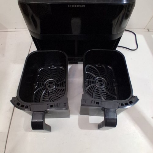 CHEFMAN TURBOFRY TOUCH SCREEN DUAL BASKET AIR FRYER - 9QT. TOTAL CAPACITY - BLACK (MODEL: RJ38-SQPF-45TDB) image 5