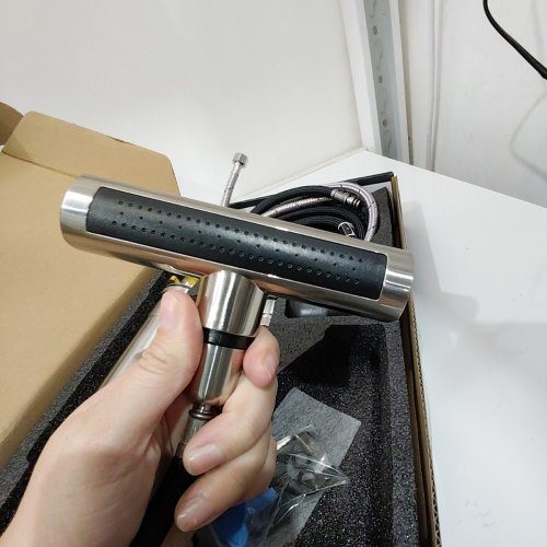 SINGSUO PULL-DOWN KITCHEN FAUCET WITH GLASS RINSER - BRUSHED NICKEL (MODEL: LSKX31X) image 6