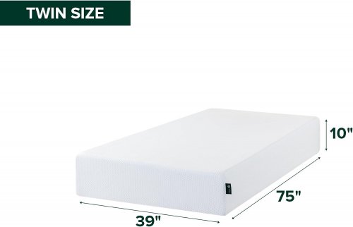 ZINUS GREEN TEA COOLING GEL MEMORY FOAM MATTRESS - TWIN - 10" image 2
