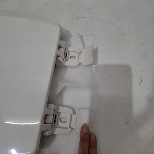 CENTOCO HEAVY DUTY MOLDED PLATIC ELONGATED CLOSED FRONT TOILET SEAT, WHITE (MODEL: DS900-001) image 4