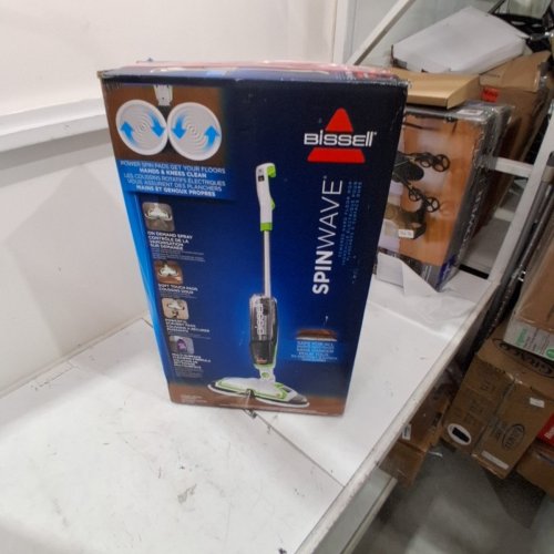 BISSELL SPINWAVE CORD POWERED HARD FLOOR MOP WITH PADS - 28OZ CAPACITY - WHITE/GREEN (MODEL: 2039B / 2039C) image 5