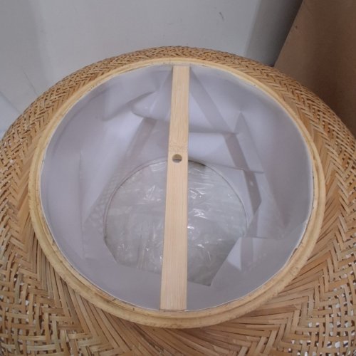 DOUNGROS WOVEN RATTAN PENDANT LIGHT - 19.6" X 9" SHADE - 59" LENGTH - NATURAL (MODEL: DR004) image 5