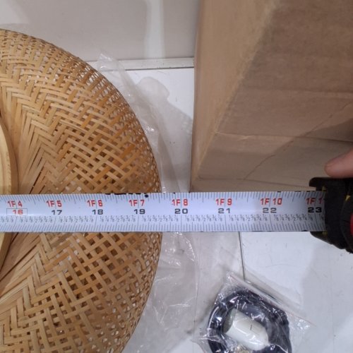 DOUNGROS WOVEN RATTAN PENDANT LIGHT - 19.6" X 9" SHADE - 59" LENGTH - NATURAL (MODEL: DR004) image 6