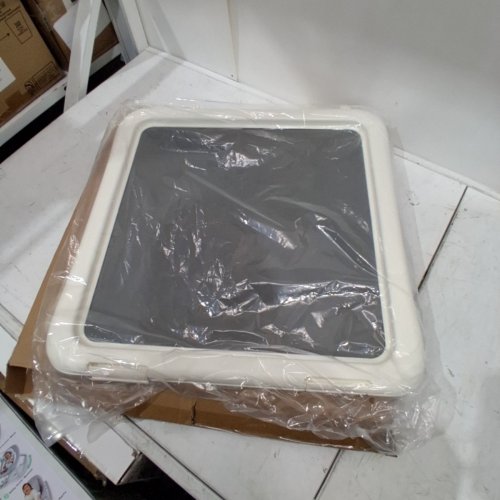 AMAZON BASICS DOG TRAINING PAD HOLDER - 22" X 22" - WHITE/GREY image 2