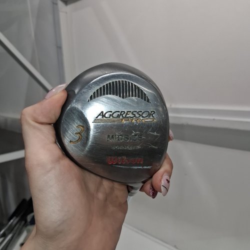 WILSON AGGRESSOR PRO MIDSIZE RIGHT HANDED - 3-WOOD - 15° TO 16° - SILVER image 2