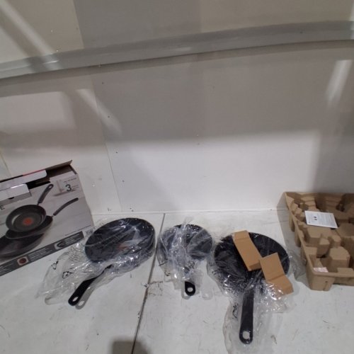 3PC T-FAL ELITE FRYING PAN SET - 8" - 9.75" - 11.25" BLACK (ITEM: 8877888) image 3