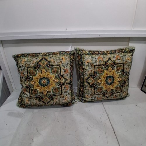 2PK WASHLUXE DECORATIVE THROW PILLOWS - 22" X 22" - MULTICOLOR (MODEL: 2038802) image 2