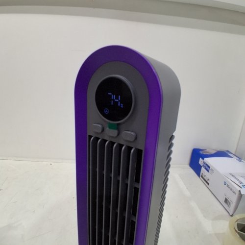 PORTABLE DESK TOWER FAN -13" - 3 SPEEDS -PURPLE\GREY image 2