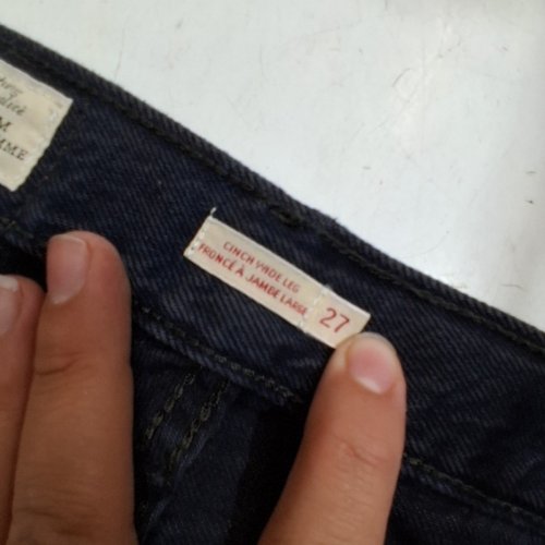 WOMENS LEVIS cinch wide LEG JEANS - 27 - BLACK image 3