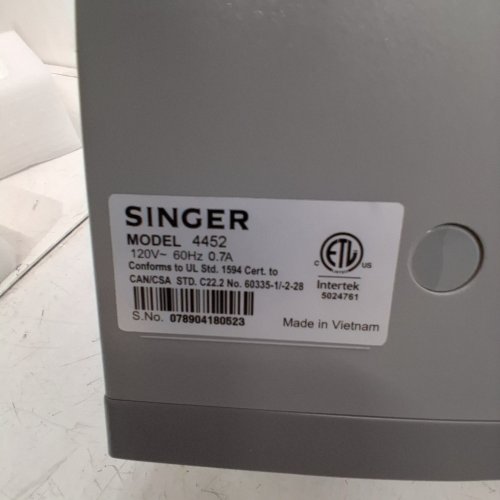 SINGER 4452 HIGH SPEED HEAVY DUTY SEWING MACHINE WITH ACCESSORIES - GREY (MODEL: 4452) image 6