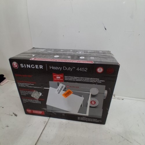 SINGER 4452 HIGH SPEED HEAVY DUTY SEWING MACHINE WITH ACCESSORIES - GREY (MODEL: 4452) image 7