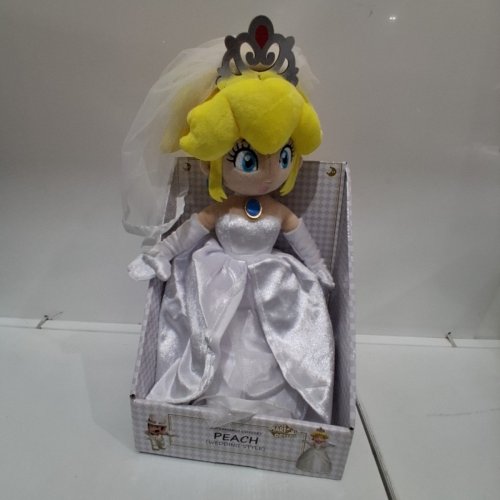 SUPER MARIO ODYSSEY WEDDING PEACH BRIDE PLUSH - 16" - WHITE image 2