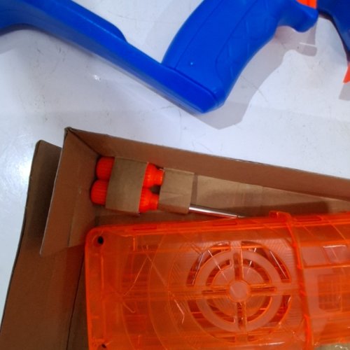 NERF N SERIES PINPOINT DART BLASTER WITH DARTS - ORANGE/BLUE (MODEL: F8621) image 3
