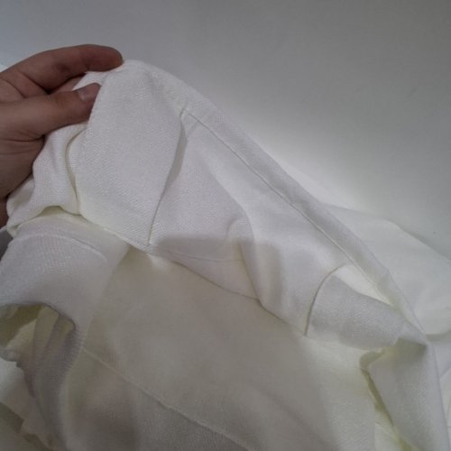 (2 PANNELS) THIN CURTAINS WITH BACK TABS - 92" X 51.5" - WHITE image 3