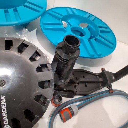 GARDENA WALL MOUNT REMOVABLE GARDEN HOSE REEL WITH HOSE GUIDE, 164 FT (MODEL: 2650-U) image 3