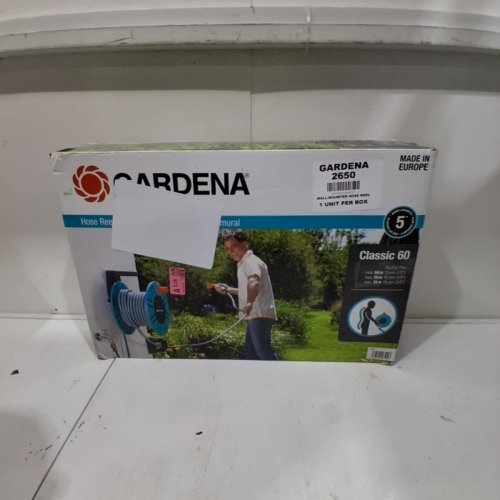 GARDENA WALL MOUNT REMOVABLE GARDEN HOSE REEL WITH HOSE GUIDE, 164 FT (MODEL: 2650-U) image 4