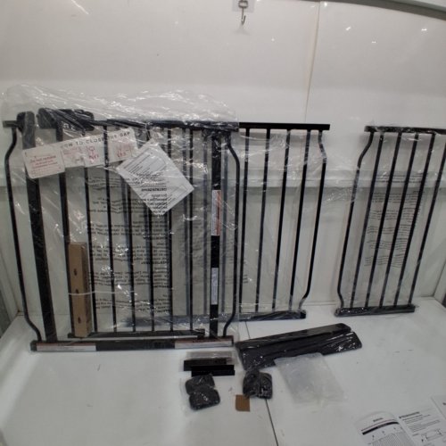 ALLAIBB METAL PRESSURE MOUNT EXTRA WIDE BABY GATE - 38" - 43" - BLACK (MODEL: W046) image 2