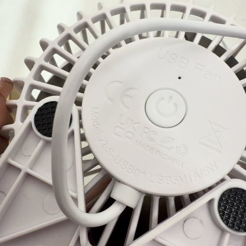 BIGQIN USB POWERED DESK FAN WITH 3 SPEEDS - WHITE image 3