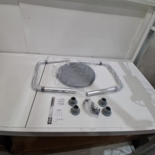 MEDLINE GUARDIAN NON-SLIP SHOWER/BATH STOOL WITH ADJUSTABLE HEIGHT - 13.5" - 20.5" - 300LB MAX CAPACITY - GREY (MODEL: G2-300KRX1) image 2