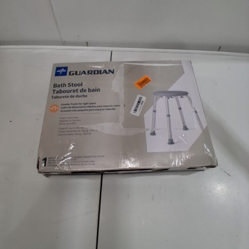 MEDLINE GUARDIAN NON-SLIP SHOWER/BATH STOOL WITH ADJUSTABLE HEIGHT - 13.5" - 20.5" - 300LB MAX CAPACITY - GREY (MODEL: G2-300KRX1) image 3