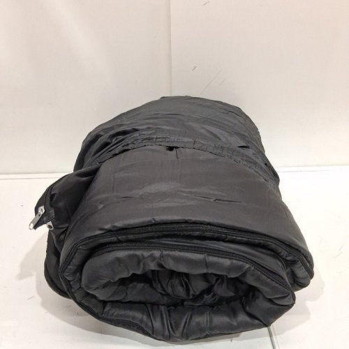AMAZON BASICS TWO PERSON SLEEPING BAG WITH CARRYING BAG - 84" X 59" - BLACK/GREY image 4