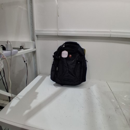 SWISSGEAR SCANSMART LAPTOP BACKPACK WITH BUILT-IN USB CORD - GLASSES CASE AND PADDED LAPTOP SLEEVES (16") - CUSTOM MADE "AMAZON EXTRA MILE DELIVERING" EMBROIDERED LOGO - 11.5" X 7" X 18" - BLACK - (MODEL: SA5358). image 2