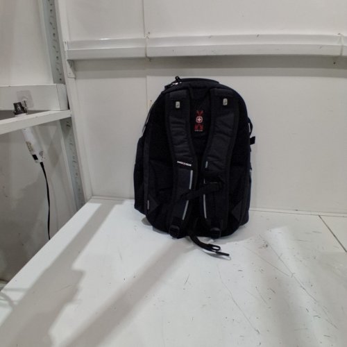 SWISSGEAR SCANSMART LAPTOP BACKPACK WITH BUILT-IN USB CORD - GLASSES CASE AND PADDED LAPTOP SLEEVES (16") - CUSTOM MADE "AMAZON EXTRA MILE DELIVERING" EMBROIDERED LOGO - 11.5" X 7" X 18" - BLACK - (MODEL: SA5358). image 3