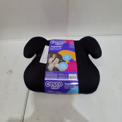 COSCO KIDS TOPSIDE LIGHTWEIGHT BACKLESS BOOSTER CAR SEAT - 100LBS CAPACITY - BLACK (MODEL: 22976C-BLK6) image 3