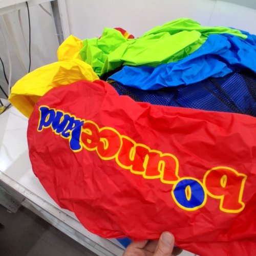 HUAKASTRO INFLATABLE BOUNCE HOUSE WITH 2 RACING SLIDES & LARGE CLIMBING WALL 16FT X 7FT image 3
