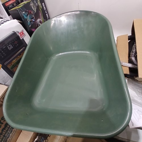 AMAZON BASICS WHEELBARROW, 330 LBS MAX - GREEN image 5