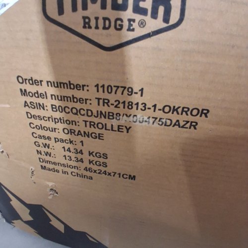 TIMBER RIDGE HEAVY DUTY FOLDING COLLAPSIBLE WAGON CART WITH TAILGATE AND BRAKES - 47"/300 LBS MAX/250 L - ORANGE (MODEL: TR-21813-1-OKROR) image 2
