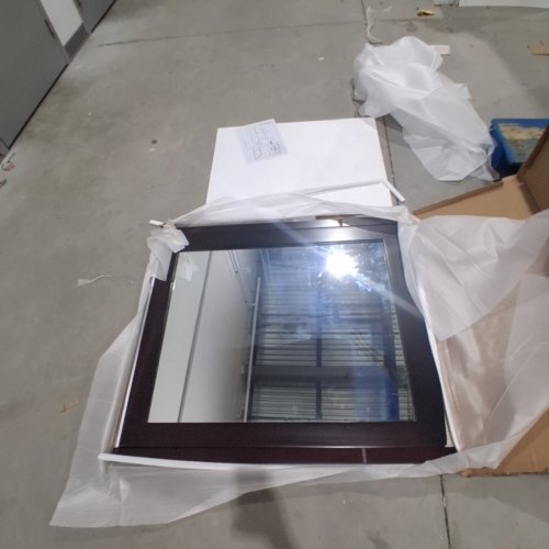 MODERN WALL MIRROR FOR LIVING ROOM / BEDROOM - 32" X 39" - ESPRESSO (MODEL: 927) image 3