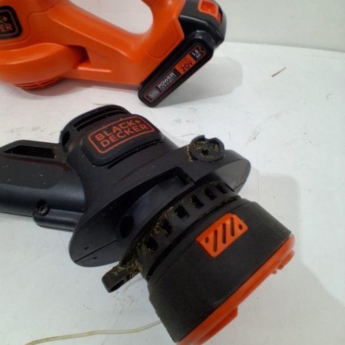 2PC BLACK+DECKER STRING TRIMMER/EDGER & SWEEPER/BLOWER SET - 20V - 14"PATH - BLACK/ORANGE (MODEL: LSW221/LST201) image 5