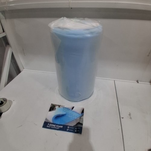 YUGYVOB 7-ZONE FOAM MATTRESS TOPPER - FULL SIZE - 3" THICKNESS - BLUE image 3