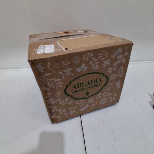 2PK ARCADIA GARDEN PRODUCTS URN PLANTERS 10" X 11" - BRUSHED BROWN/ GOLD (ITEM: PL60GD) image 4