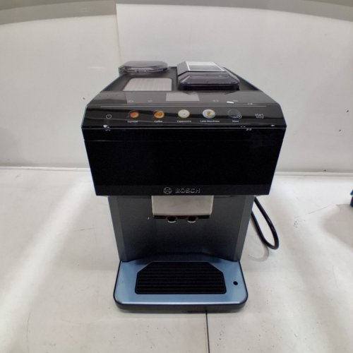 BOSCH 500 SERIES FULLY AUTOMATIC ESPRESSO MACHINE - WHOLE BEAN COMPARTMENT, GROUND COFFEE CHUTE, TOUCH CONTROL PANEL, EXTERNAL MILK SYSTEM, 9 BEVERAGE OPTIONS - BLACK/SILVER (MODEL: TPU40508) image 3
