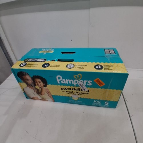 100PK PAMPERS SWADDLERS 100% LEAKPROOF DISPOSABLE BABY DIAPERS - SIZE 5 image 2