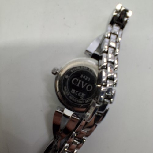 WOMENS CIVO DAINTY TWIST BRACELET WATCH - 24 MM- SILVER-TONE/STAINLESS STEEL (STYLE: 8423) image 2