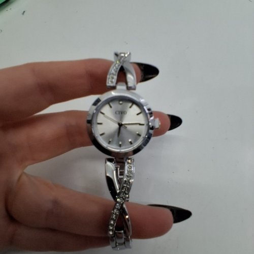 WOMENS CIVO DAINTY TWIST BRACELET WATCH - 24 MM- SILVER-TONE/STAINLESS STEEL (STYLE: 8423) image 3
