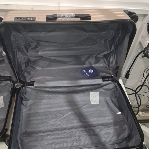 3PC HARD SIDE ROLLING LUGGAGE SET - 20''/24''/28'' - CHAMPAGNE - (MODEL: AK-03) image 5