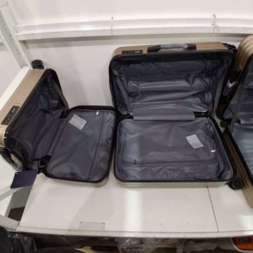 3PC HARD SIDE ROLLING LUGGAGE SET - 20''/24''/28'' - CHAMPAGNE - (MODEL: AK-03) image 6