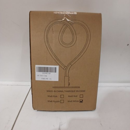 TWIST TUBE LED HEART TABLE LAMP - MATTE WHITE (MODEL: P1841-WH) image 3